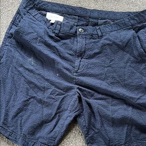 Calvin Klein Dark Blue Textured Shorts